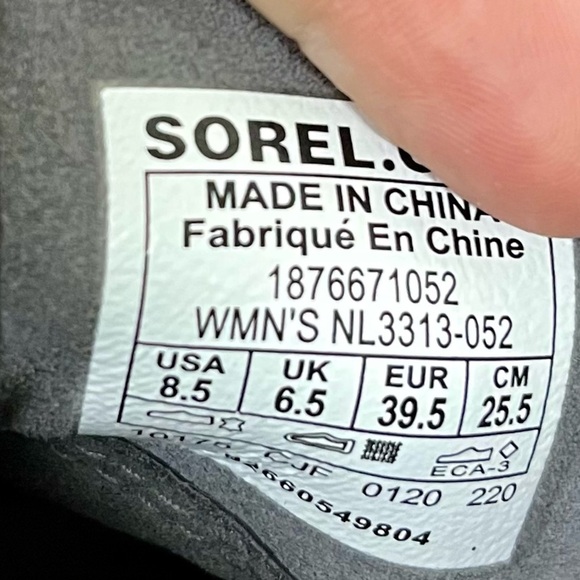 Sorel NEW Evie Waterproof Suede Wedge Booties Gray/Tan - Size 8.5 - Picture 7 of 10